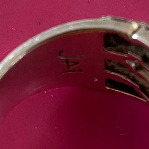 JAI by John Hardy Sterling Silver 925 Black Box Chain Crossover Ring Size 6 - Picture 5 of 7